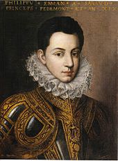 Ritratto del figlio primogenito Filippo Emanuele (1586-1605). 