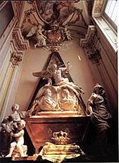 Tomba di Filippo V e di Elisabetta Farnese nella Chiesa Collegiata della Santissima Trinità, nel Palazzo Reale di La Granja de San Ildefonso (Segovia).