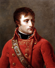 Napoleone Bonaparte primo console, dettaglio di un ritratto di Antoine-Jean Gros.