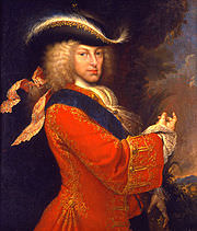 Filippo V di Spagna in tenuta da caccia. 