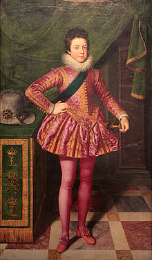 Luigi XIII in un ritratto di Frans Pourbus il Giovane (1611), Palazzo Pitti.