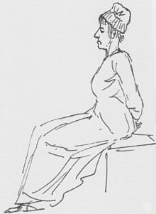 Maria Antonietta condotta al patibolo. Schizzo di Jacques-Louis David.