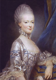 Maria Antonietta nel 1769. Pastello di Joseph Ducreux, inviato a Versailles come ritratto ufficiale.