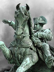 La statua equestre di Napoleone a Cherbourg . 