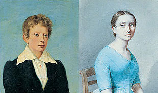 Guglielmo e Albertina, i primi due figli di Maria Luigia e Adam Albert von Neipperg. 