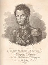 Carlo Alberto quale eroe della battaglia del Trocadero. 