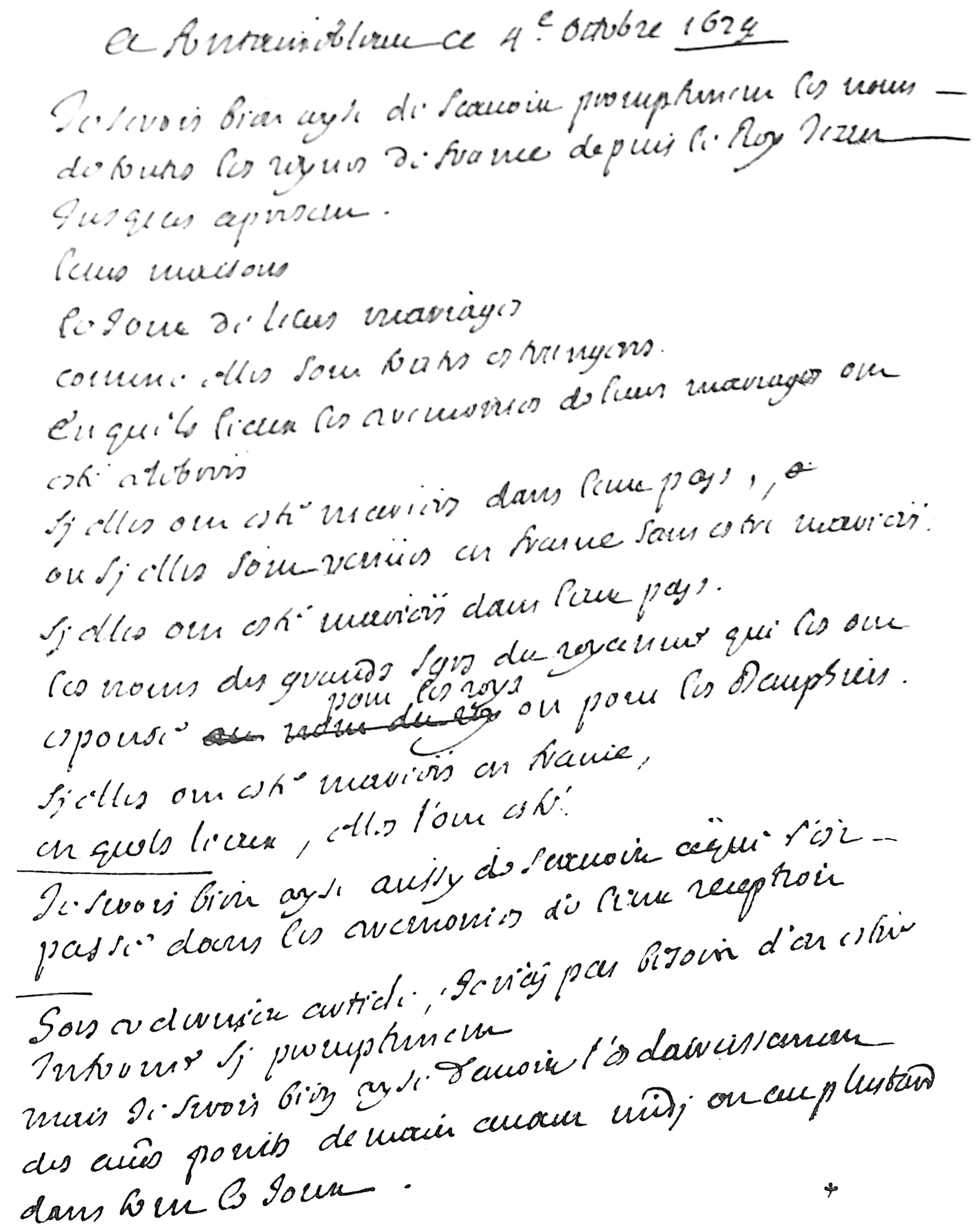 Lettera di Jean Baptiste Colbert