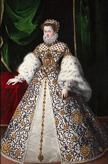 Elisabetta d'Austria nel 1570.