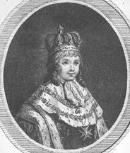 Luigi XVII nelle vesti di re di Francia 