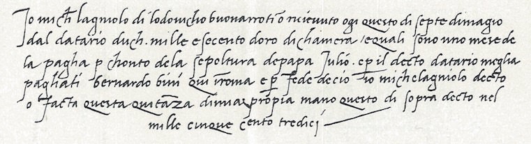 Manoscritto Michelangelo