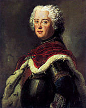 Federico come principe ereditario in un ritratto del 1739. 