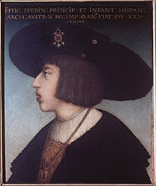 L'arciduca Ferdinando in un ritratto di Hans Maler. 