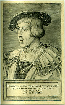 Ferdinando nel 1531, nell'anno della sua elezione a Re dei Romani. 