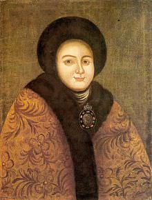 Evdokija Fëdorovna Lopuchina, prima moglie di Pietro. 